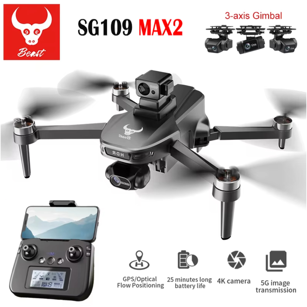 Drone Gimbal - SG109 MAX2 Dron profesional con cámara