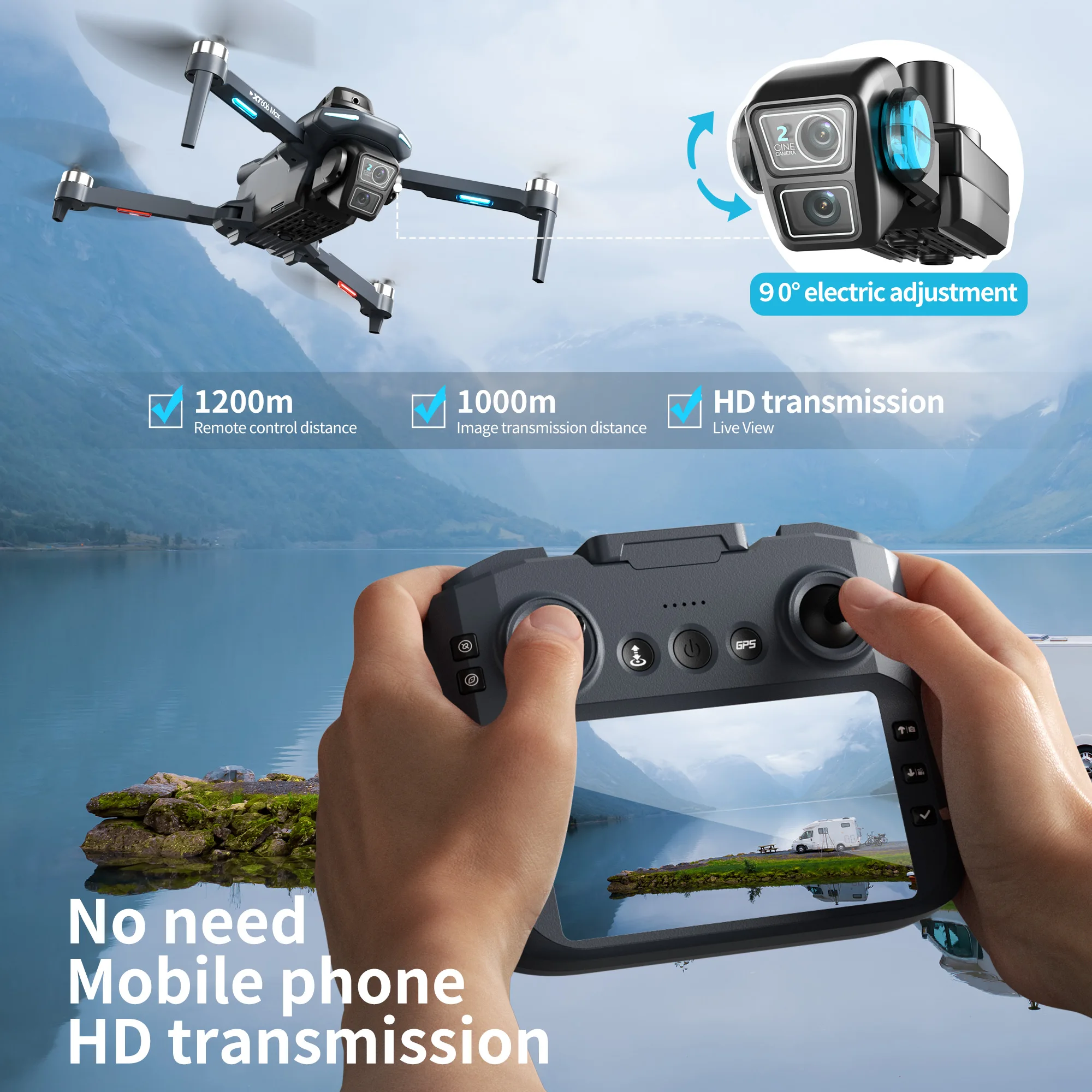 Dron Original XT606 Profesiona - Drone Gps Mount reseña y precio