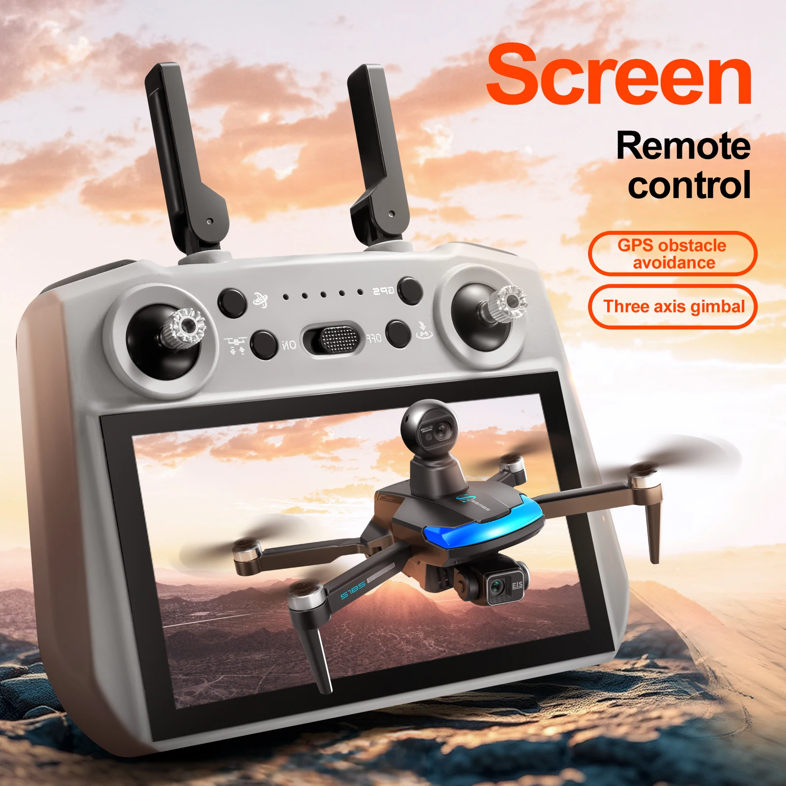 Dron profesional S185 2,7 K HD - Drone Gps Mount reseña y precio