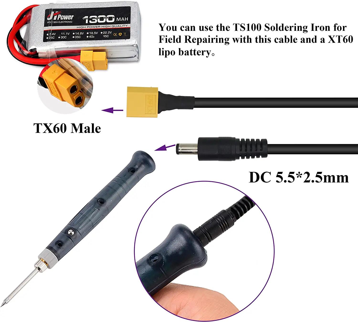 Cable adaptador XT60 macho a C - Drone Compass reseña y precio