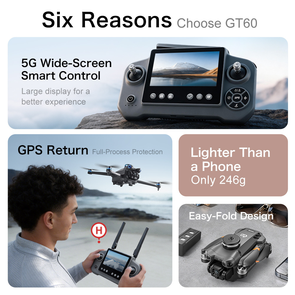 Nuevo Dron GPS GT60 con Fotogr - Drone Gps Mount reseña y precio