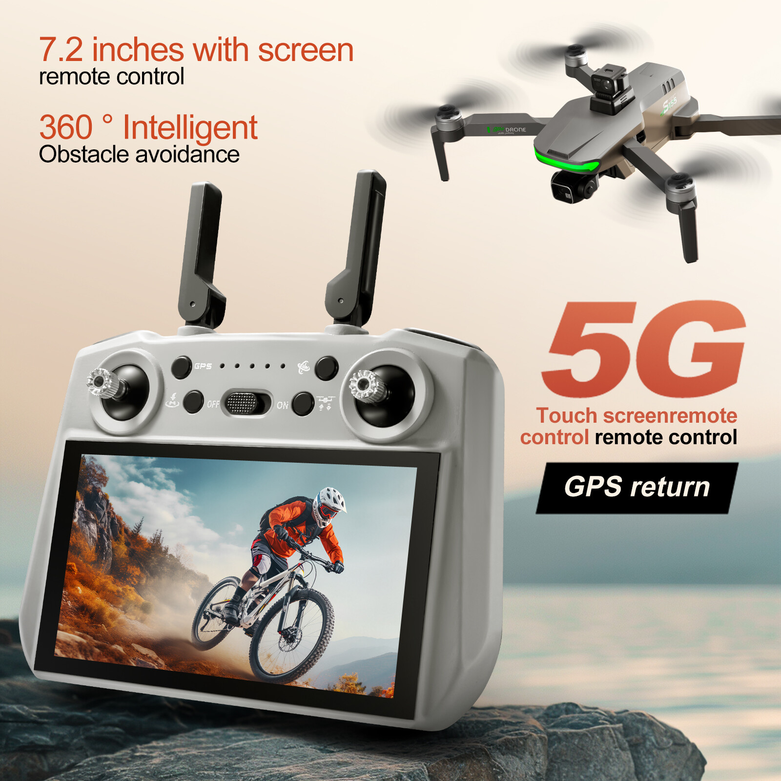 Dron S155 MAX con GPS, WIFI, A - Drone Gps Mount reseña y precio